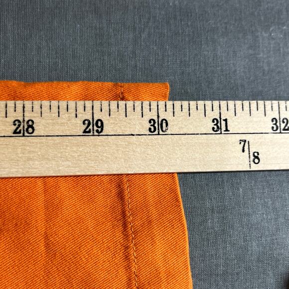 H/G By Collection Pants Womens Small Orange Cotton Trousers Buttons Vacation - Picture 8 of 10